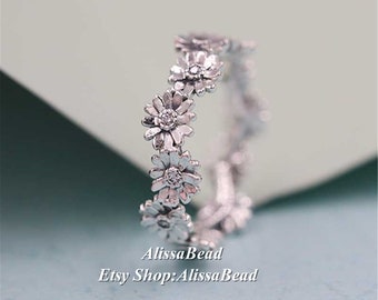 2019 Spring Release 925 Sterling Silver Rose Gold Flower Crown Ring With Clear CZ Rings Women Fine Jewelry