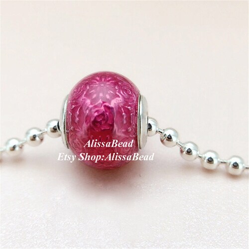 4 Solid Sterling Silver 925 Cute Roses Charm Bead for European Etsy