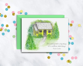 Friendship Is Everything Card | Thinking Of You Card | Missing You Card | Friendship Card | Love You Note | Everyday Card | Greeting Card