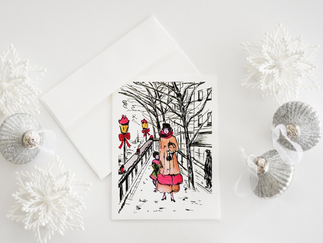 Holiday Shopping Card Christmas Card Holiday Card Etsy
