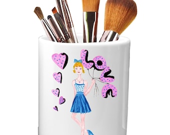 Love Balloons Pen Holder | Lollipop Holder | Desktop Organizer | Valentine's Day Gift | Gift For Her | Seasonal Makeup & Pen Holder