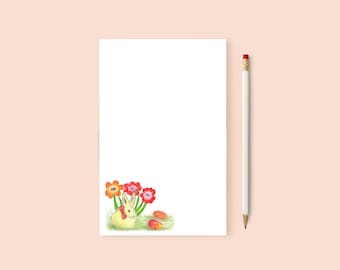 Easter Bunny Notepad | Stationery Gift | Office Gift | Teacher Gift | Writing Pad | 75 Pages | Easter Gift | Spring Season Notepad