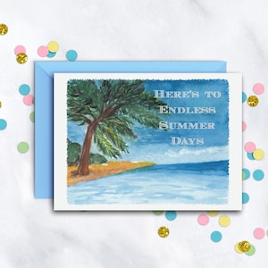 Summer Days Card | Blank Note Card | Everyday Note Set | Thank You Notes | Single Card | Set Of 8 Notecards With Envelopes