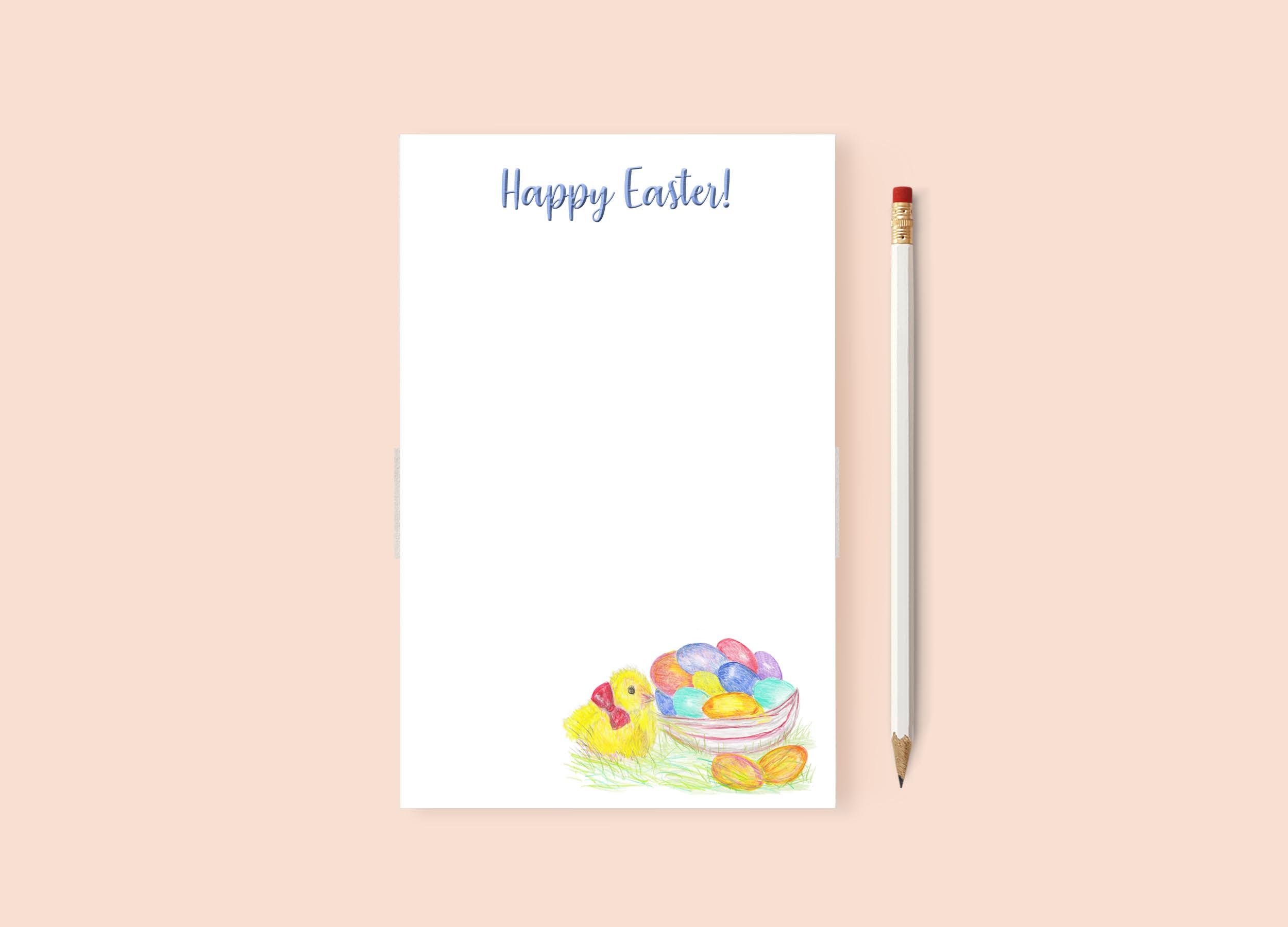 Easter Notepad Easter Chick & Egg Notepad | Stationery Gift | Office Gift | Teacher ...