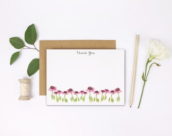 Pretty Daisies Flat Note | Personalized Notes | Note Set | Custom Notecards | Personalized Stationery | Thank You Notes | Set of 10