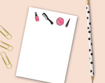 Makeup Notepad | Gift For Her | Teacher Gift | Student Gift | Writing Pad | Stationery Gift | 75 Pages