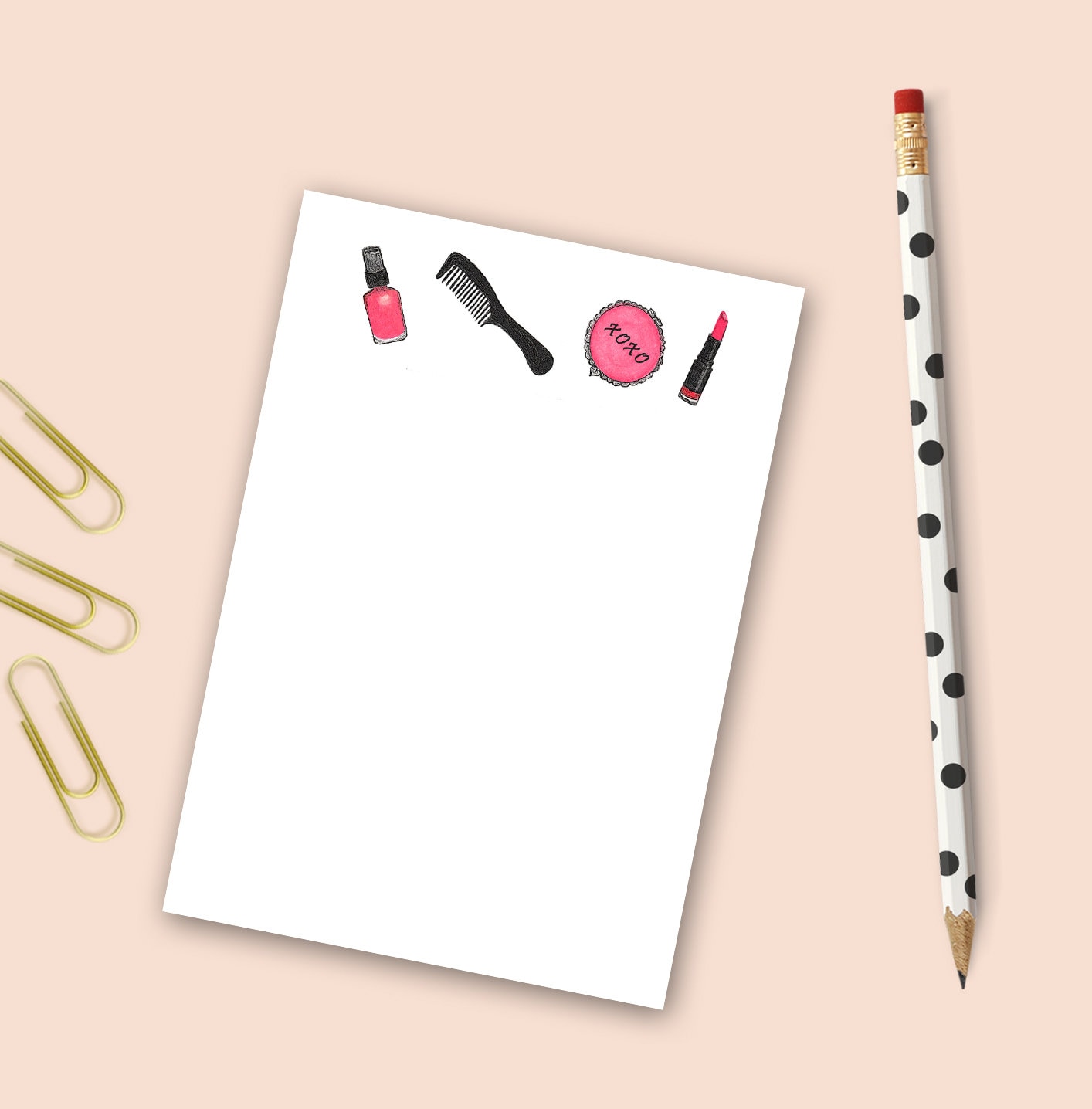 Makeup Theme Notepad Makeup Notepad | Gift for Her | Teacher Gift | Student Gift | Writing ...