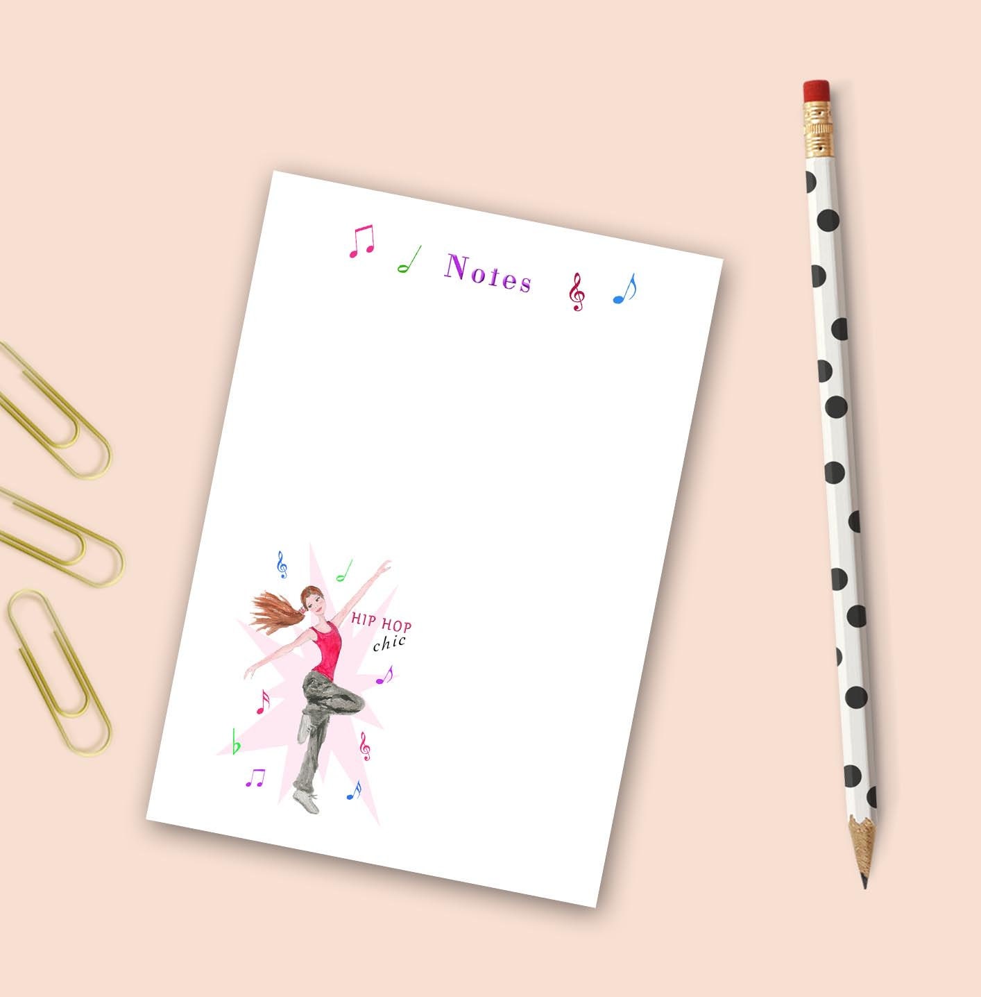 Hip Hop Chic Notepad | Stationery Gift | Office Gift | Teacher Gift ...