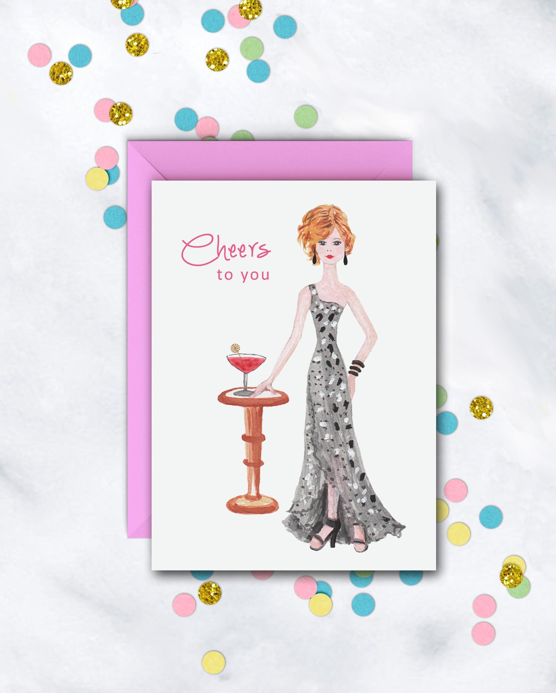 Cheers to the Birthday Girl birthday card - Cari's Cards