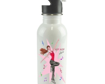 Personalized Water Bottle | Hip Hop Dancer | Custom Insulated Bottle | Gift For Dancer | Personalized Water Bottle With Lid And Straw