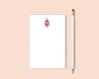 Ice Cream Sundae Notepad | Stationery Gift | Office Gift | Teacher Gift | Writing Pad | 75 Pages