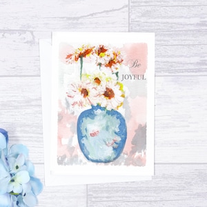 Be Joyful Notecard Set | Flower Note Set | Notecard Set With Envelopes | Set of 8 Blank Notecards
