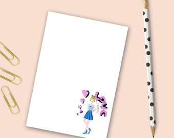 Valentine's Day Love Balloons Notepad | Stationery Gift | Office Gift | Teacher Gift | Writing Pad | 75 Pages | Valentine's Day Gift