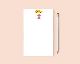 Teddy Bear Valentine Notepad | Stationery Gift | Office Gift | Teacher Gift | Writing Pad | 75 Pages | Valentine's Day Gift | Red Hearts