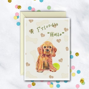 A Friendly &quot;Hello&quot; Card | Thinking Of You Note Card | Missing You Card | Friendship Card | Love You Note | Everyday Card | Greeting Card