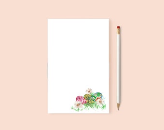 beautiful paper for writing Easter Egg Notepad | Stationery Gift | Office Gift | Teacher Gift | Writing Pad | 75 Pages | Easter Gift | Spring Season Notepad | Children