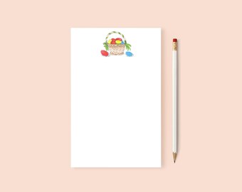 Easter Egg Basket Notepad | Stationery Gift | Office Gift | Teacher Gift | Writing Pad | 75 Pages | Easter Gift | Spring Season Notepad