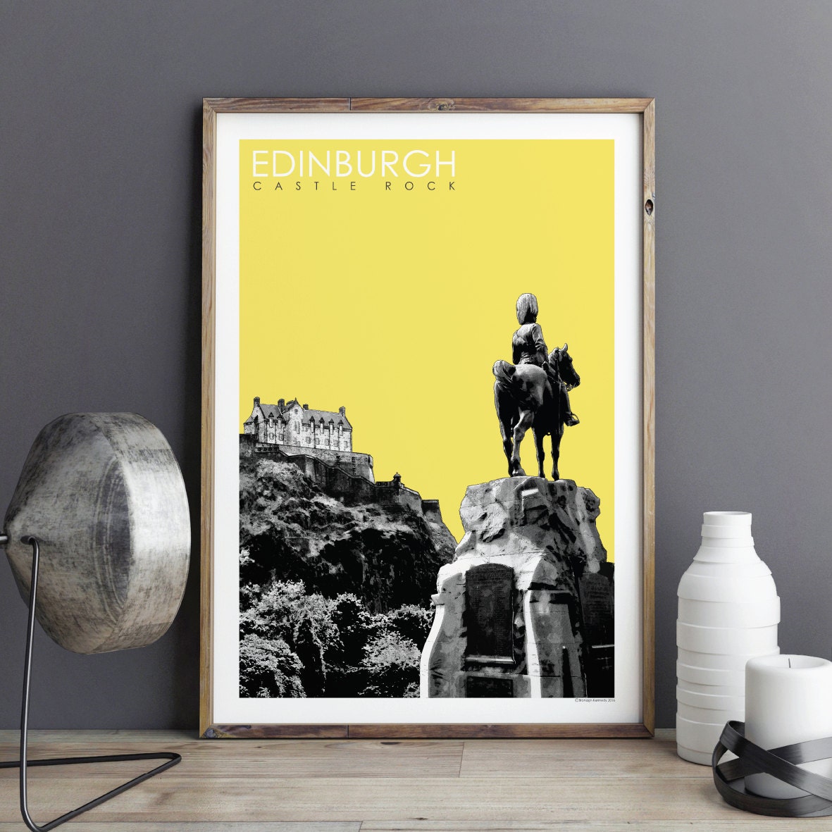 Edinburgh City Wall Art Print Edinburgh Themed Gift Travel Etsy UK