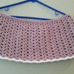 Crochet Rose And White Trim Color, Neckwarmer, Shoulder Warmer, Gifts For Her, Holiday Gift Idea&#39;s, Winter Wear. Ready To Ship.