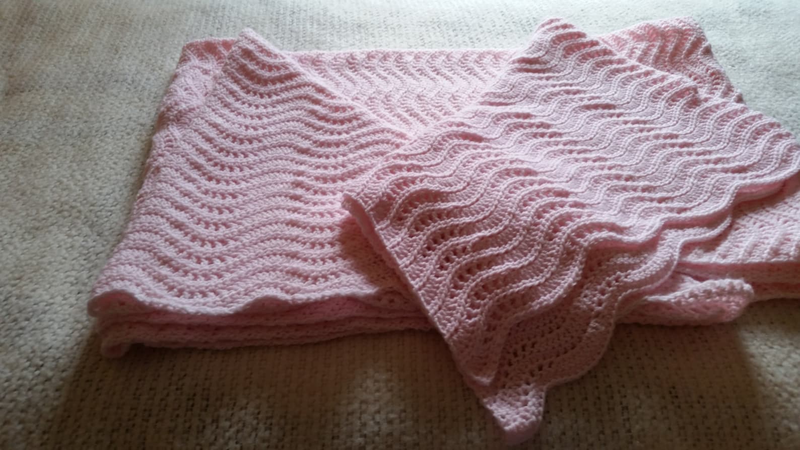 CrochetBlanket Crochet Pink Twin Size Blanket Handmade Blanket