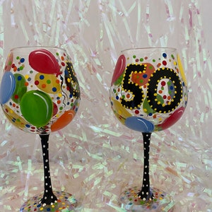 Happy 50th Birthday Wine Glass