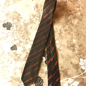 Vintage 50&#39;s 60&#39;s Silk Skinny Tie Made in Italy