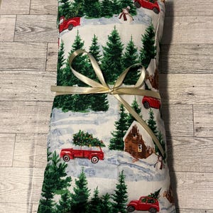 Large Microwavable Corn Heating Pad -Christmas Scene (6x12)