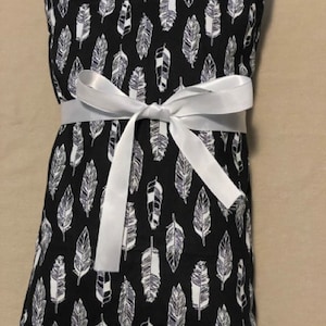 Grand coussin chauffant en maïs (~ 10 x 15) plumes blanches