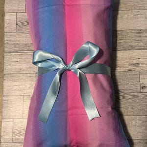 Large Microwavable Corn Heating Pad Pink and Purple Pattern