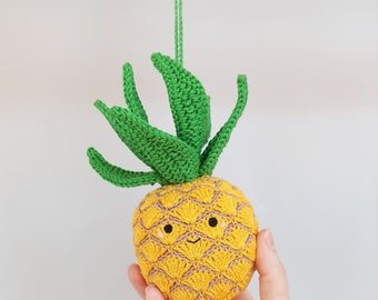 Baby play gym Crochet pineapple 1 pc First mothers day gift from baby Unique baby gift Baby rattle toy Baby shower gift basket Baby mobile