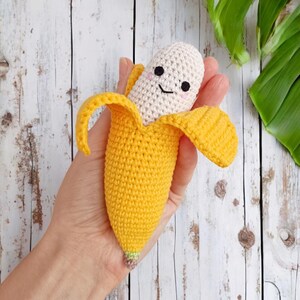 Patrón de plátano a crochet: Comida de juguete amigurumi (Descarga digital en PDF) imagen 3