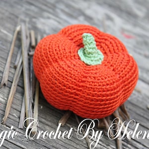 Crochet Pumpkin - 1 pcs.Kitchen decor. Halloween party. Crochet Pretend food. Crochet pumpkin party. Crochet vegetables.