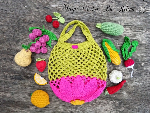 crochet fruit bag