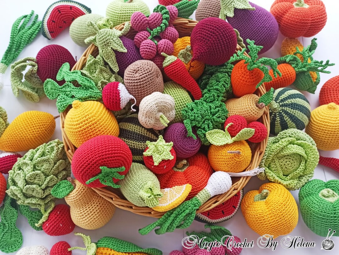 Handmade Crochet Ornament Cute Fruits And Vegetables Crochet - Temu Mexico