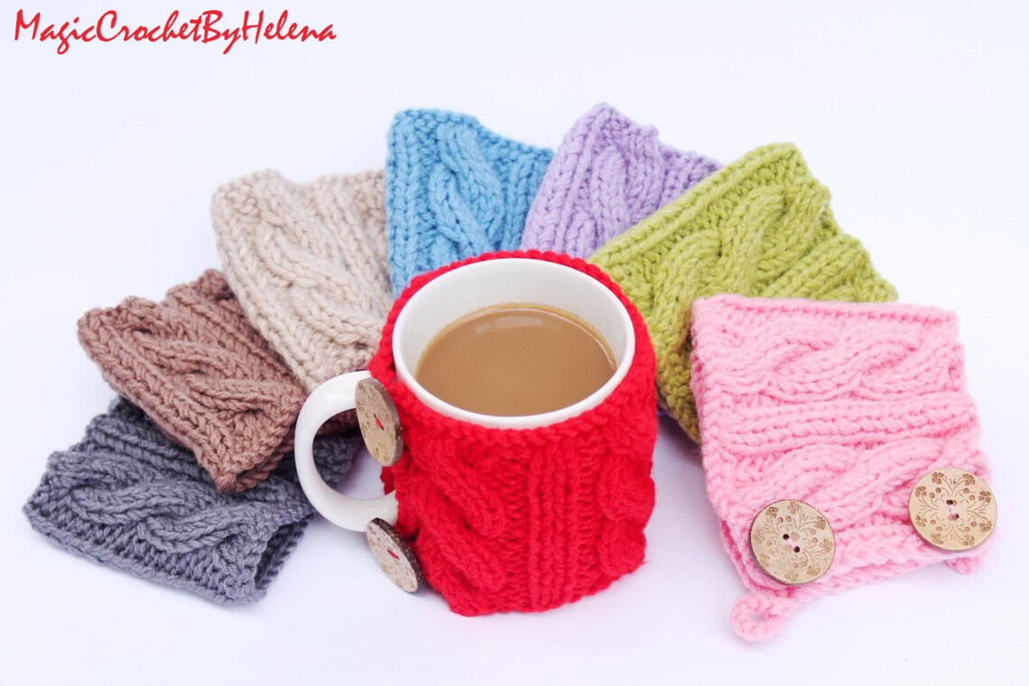 Cozy Hug Mug Кnitted Sleeve Mug Hug Cup Cover Christmas Etsy