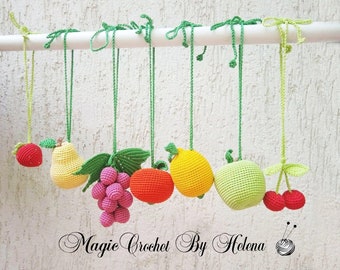 Pregnancy gift Baby mobile Pregnancy gift basket   Crochet fruit Nursery mobile Baby shower activity Baby shower gift for mom Crib mobile