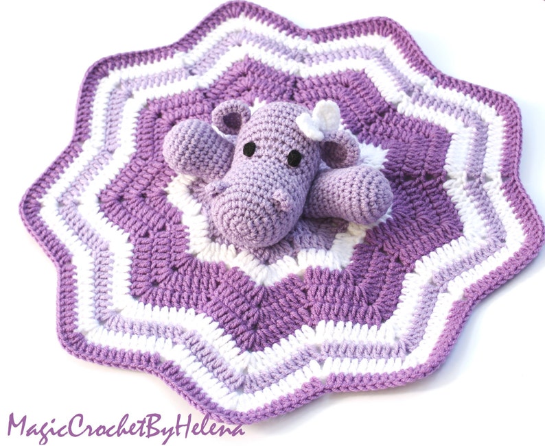 Hippo Crochet Security Blanket Crochet Security Blanket Etsy