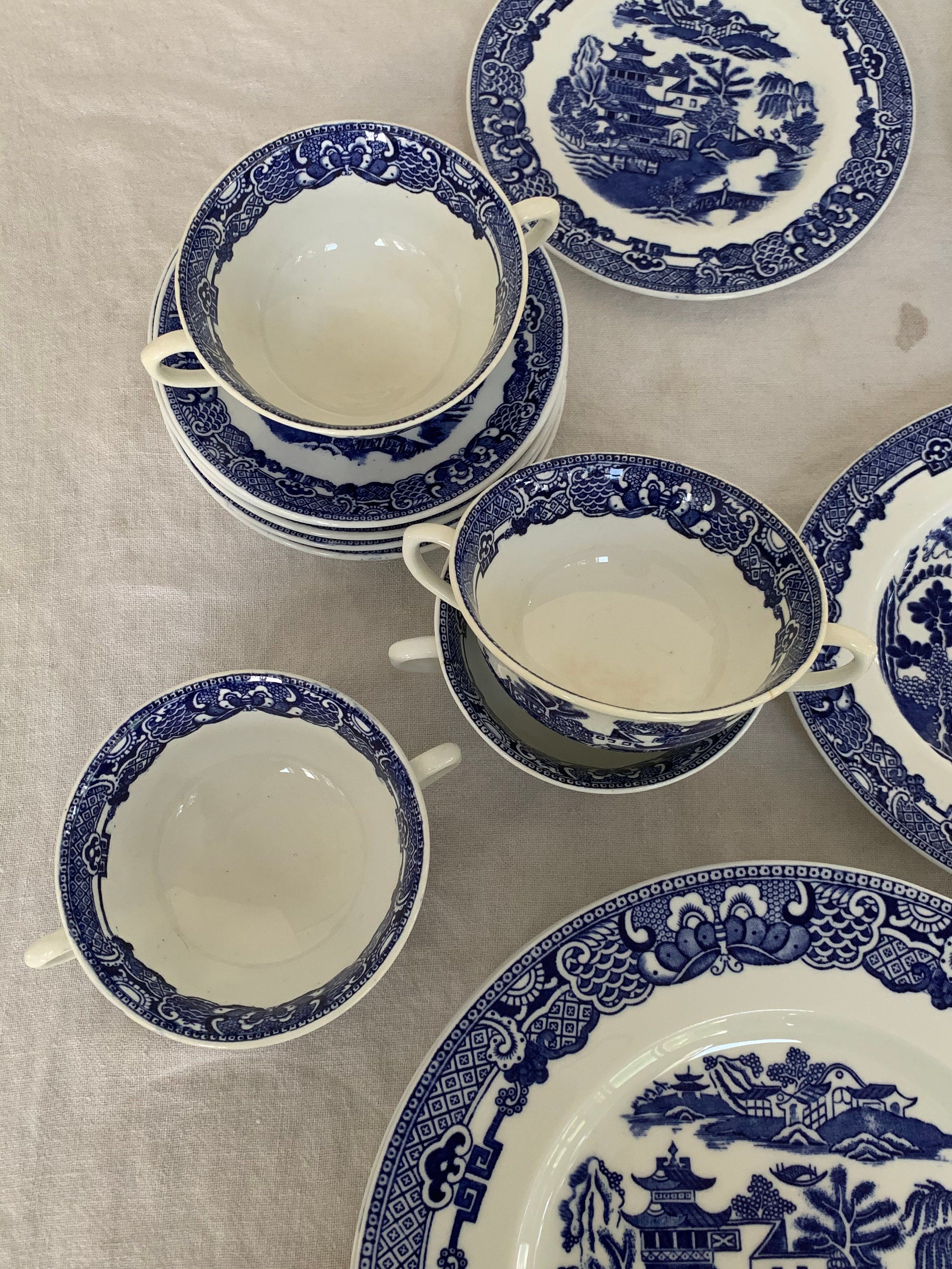 Stone Lain Willow Set Di Stoviglie In Bone China, 12 Pezzi, Bianco, Moderno E Resistente - 5