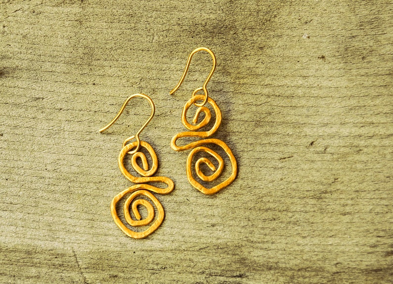 Valentines sale, Spiral Bohemian Earrings, Silver Dangle Earrings, Everyday Earrings, Bridesmaid Earrings, Lightweight Earrings image 5