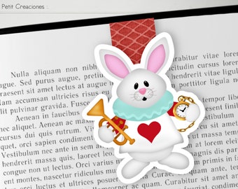 White Rabbit Bookmark - Etsy