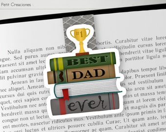 SEGNALIBRO MAGNETICO per il PAPA', segnalibro magnetico, accessori per libri, regalo ideale per la festa del papà e amanti dei libri.