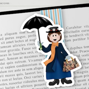 Marque-page magnétique MARY POPPINS, marque-page magnétique, accessoires de livre, cadeau idéal pour les amateurs de livres.