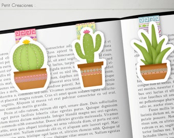 SEGNALIBRO MAGNETICO CACTUS, segnalibro piante grasse, accessori per libri, regalo ideale per gli amanti dei libri e dei cactus.