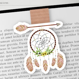 MAGNETISCHES LESEZEICHEN TRAUMFÄNGER, handgemachtes Lesezeichen, Boho, Traumfänger, Buchzubehör, Geschenk für Buchliebhaber