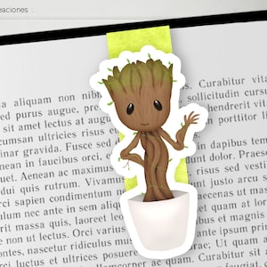 Cute Tree Baby Magnetic Bookmark | Character Bookmark | Kawaii Plant Gift | Book Lover Gift | Handmade Page Marker | Guardians of the Galaxy