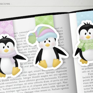 PENGUIN MAGNETIC BOOKMARK, cute book accessory, ideal gift for book and penguin lovers