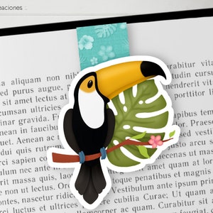 TOUCAN MAGNETIC BOOKMARK, Handmade Bookmark, Book Accessories, Ideal Gift for Book Lovers.