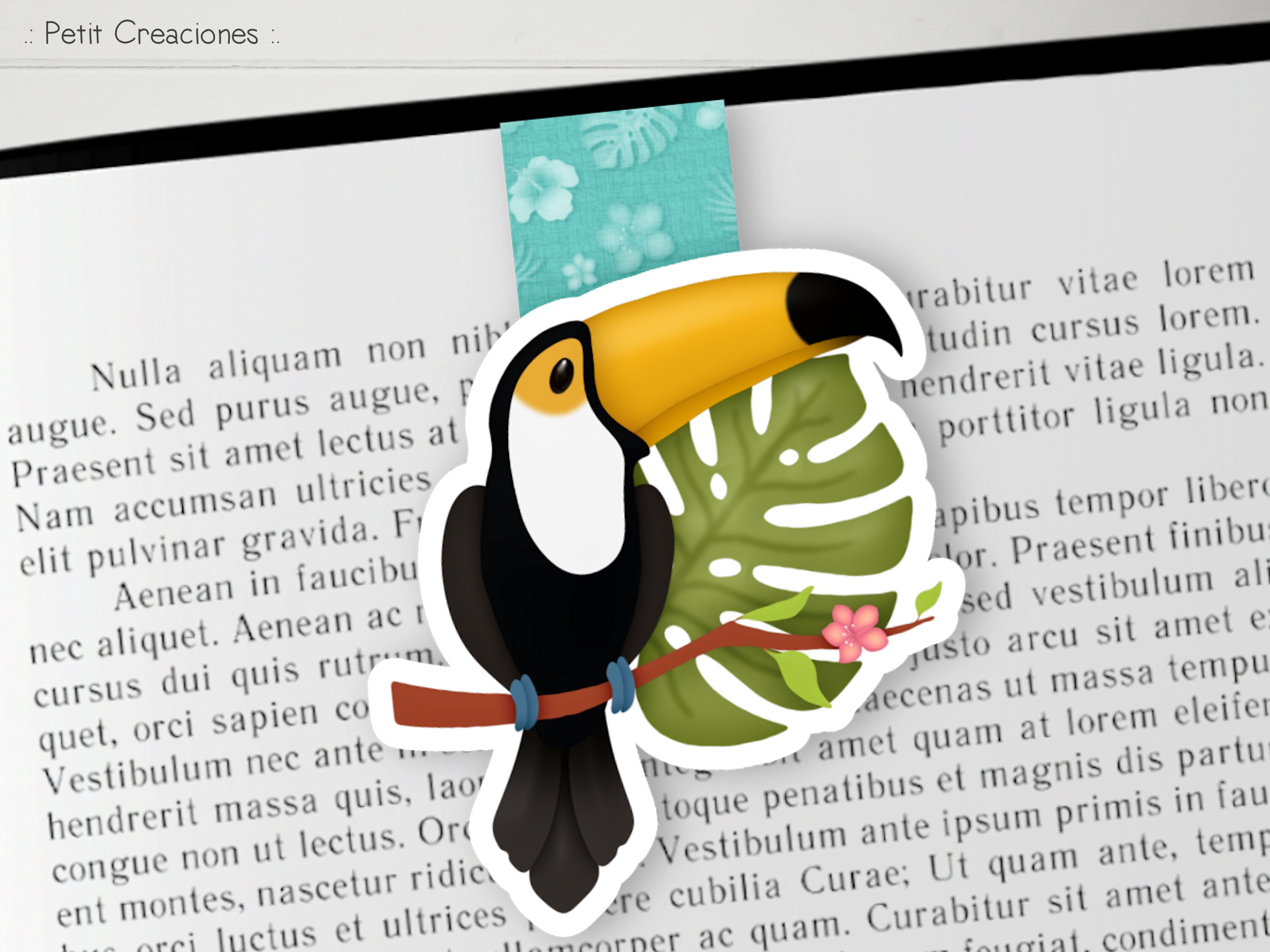 TOUCAN MAGNETIC BOOKMARK, Handmade Bookmark, Book Accessories, Ideal Gift for Book Lovers.