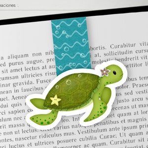SEA TURTLE magnetic BOOKMARK, handmade bookmark, bookish, book accessories, ideal gift for book lovers.