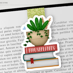 BOOKS AND PLANTS Magnetic Bookmark, book accessories, ideal gift for plant and book lovers.